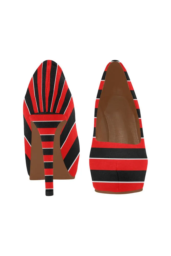 Striped Women's High Heels