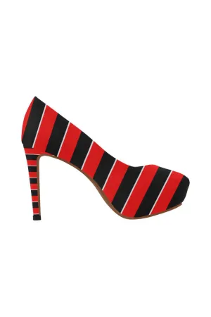 Striped Women's High Heels