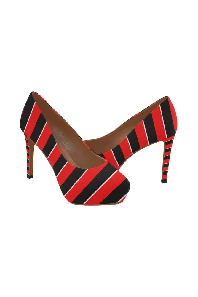 Striped Women's High Heels