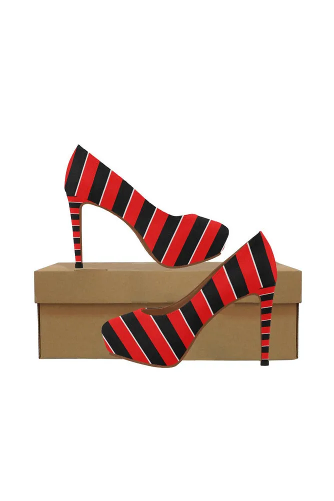 Striped Women's High Heels