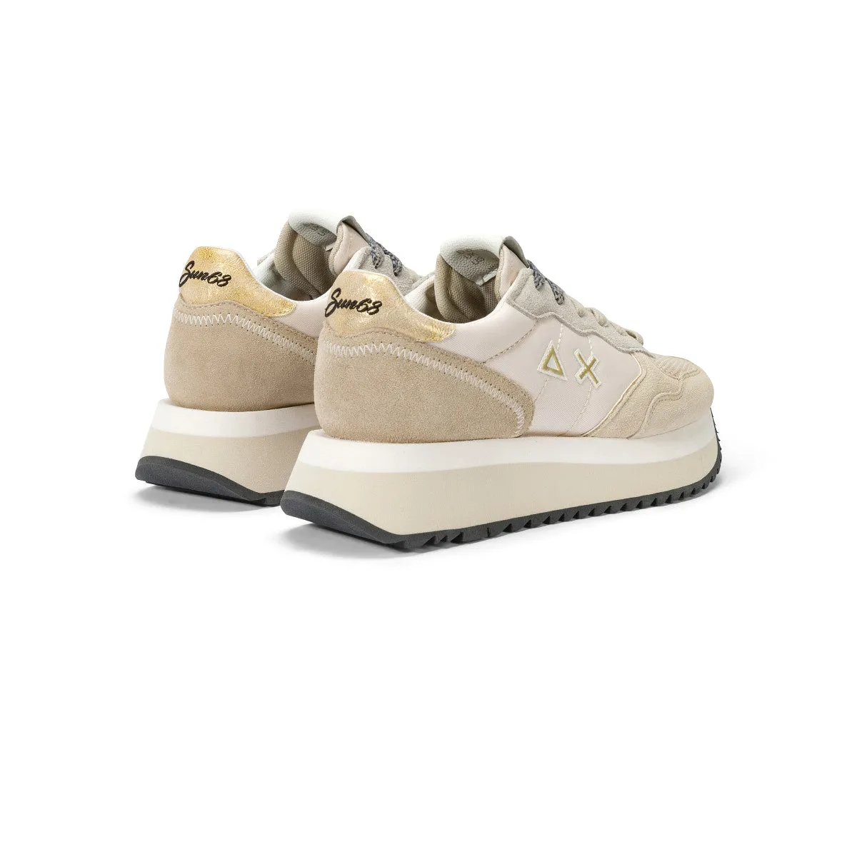 SUN68 BIG ALLY SOLID OFF WHITE SNEAKERS FOR WOMEN