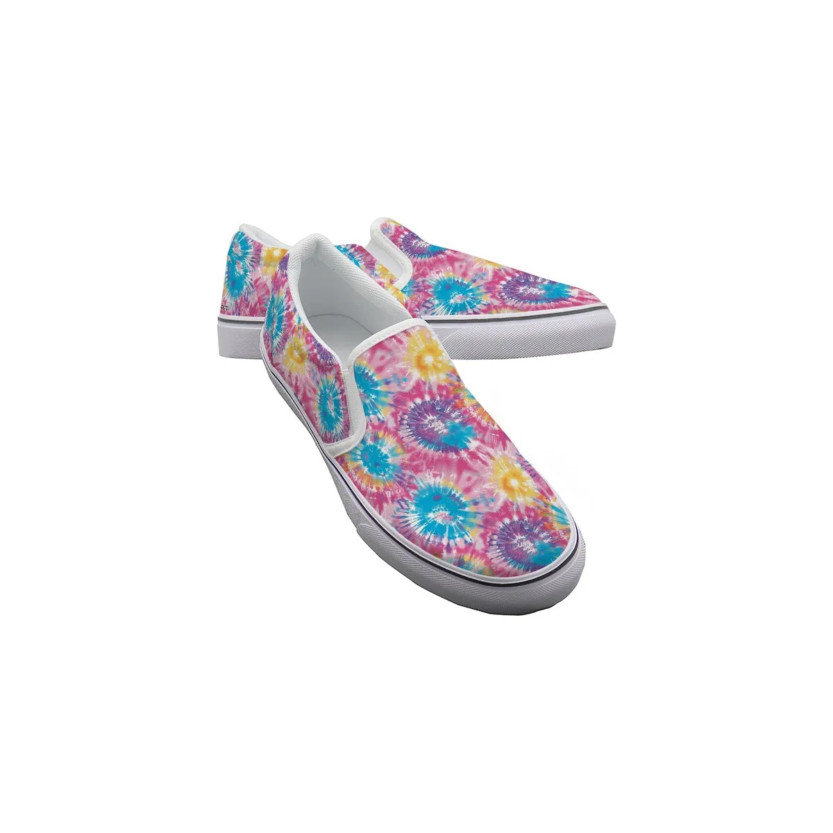 Tie Dye Designs, Women's Slip On Sneakers