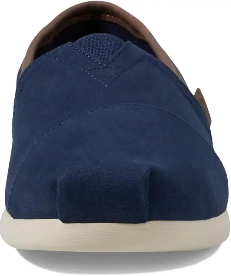 Toms Classic Navy twill Tan Vegan Mens Espadrilles Slipons Shoes
