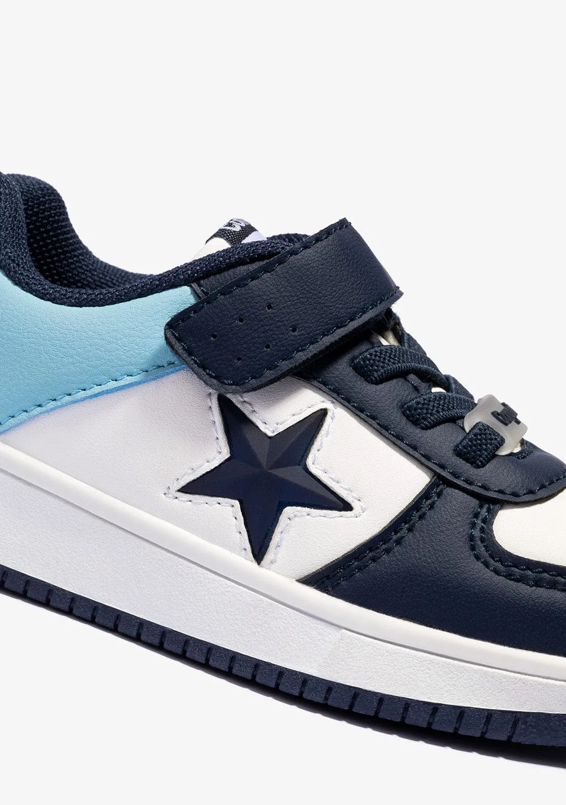 Unisex White Blue With Lights Star Sneakers