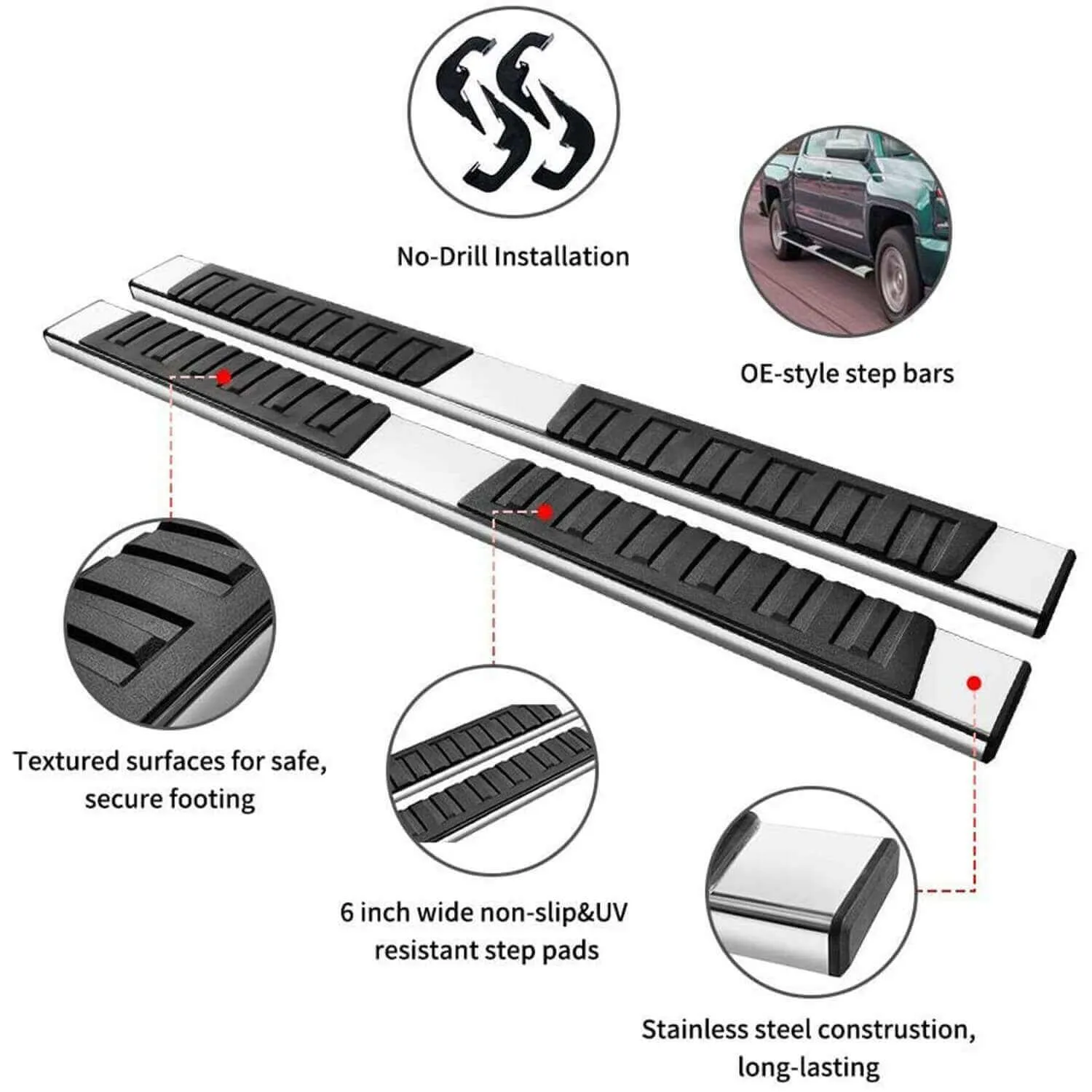 YITAMOTOR Official Store 2019-2024 Chevy Silverado /GMC Sierra Running Boards for Chevy Silverado 1500
